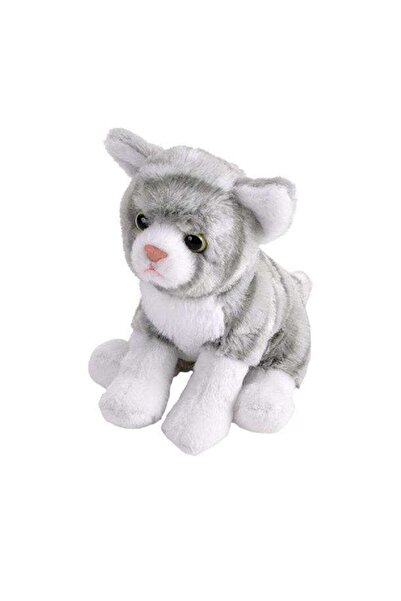 Wild Republic Сива раирана котка - Плюшена играчка 13 см