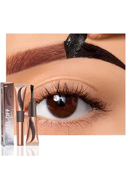 Tazweeq 2Pcs Eyebrow Tattoo Peel Off Tint Gel for Women, Chocolate Peel Off E...