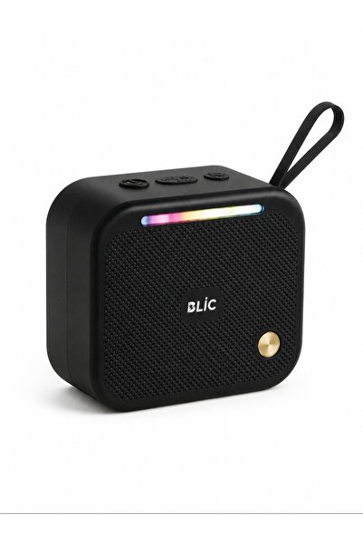 Blic BLS-87 Taşınabilir Mini Kablosuz Hoparlör (6W Güçlü Ses / LED Işıklı / B...