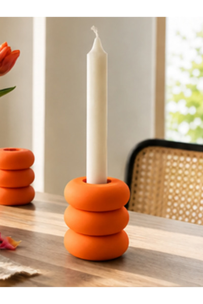 prime country Modern 3 Katlı Dekoratif Şamdan – Minimal Tasarımlı Mumluk
