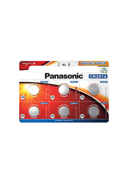 PANASONIC Μπαταρίες Λιθίου Ρολογιών CR2016 3V 6τμχ