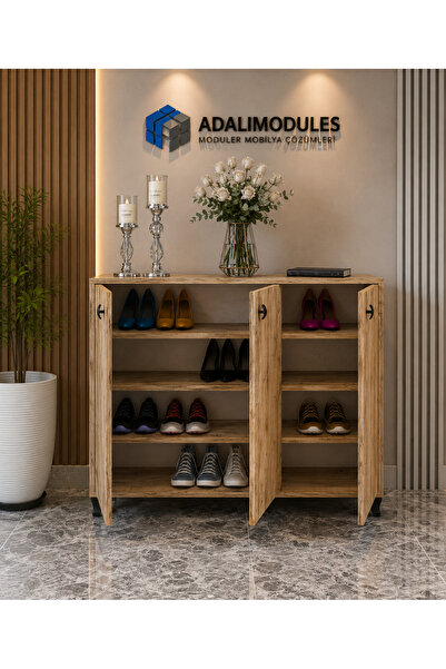 ADALIMODULES ADA 3 KAPAKLI AYAKKABILIK ÇOK AMAÇLI 3 KAPAKLI DOLAP ATLANTİKÇAM
