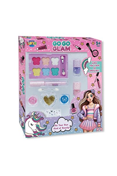 Luna Toys Σετ Μακιγιάζ Go Go Glam 15 τεμάχια. 21.5x3.5x28.5 εκ.