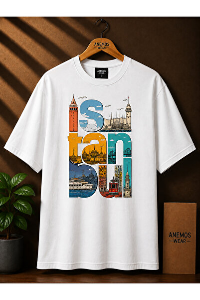 ANEMOS Wear Τυπογραφικό μπλουζάκι με στάμπα Unisex με σιλουέτα της Κωνσταντιν...