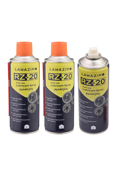 Lawazim RZ-20 Multi-Purpose Lubricant Spray Set of 3, 450ml - Rust, Squeak & ...