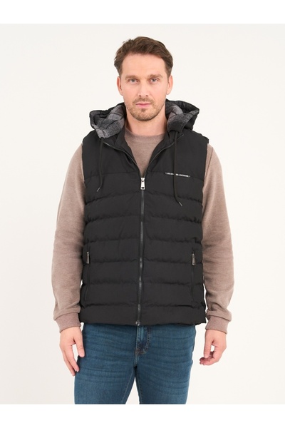 Lee Cooper - Vesta barbat cu gluga si detalii logo