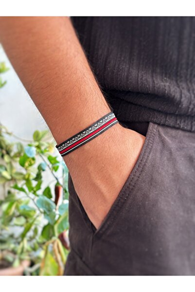 Atölye Merdiven Unisex Red Detailed Authentic Bracelet