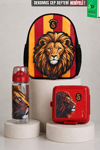 Galatasaray X Dekomus Licensed 3D Leon Printed Small Kindergarten Bag, Lunch ...
