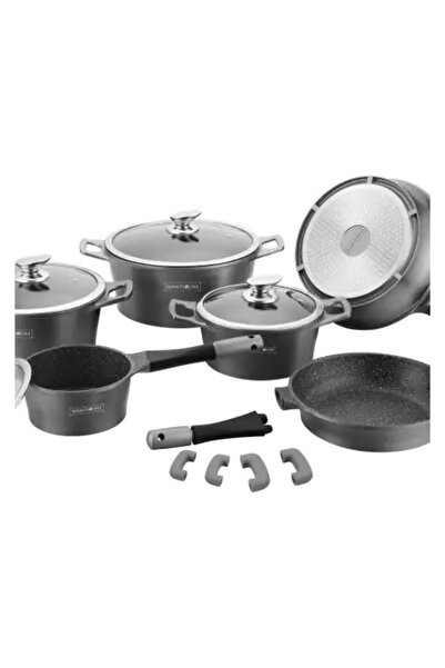 Royalty Line Set Oale Marmorate 14 Piese Silver