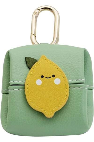 STARSTAR Foldable lemon PU leather wallet women key fob snap organizer.