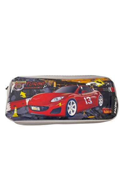 tüftürük Patterned 2-Compartment Pencil Bag for Boys