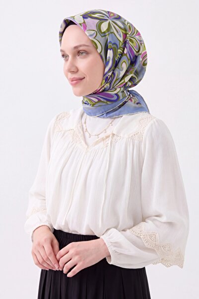 Silk Home Velora Scarf Aura Floral Baby Blue