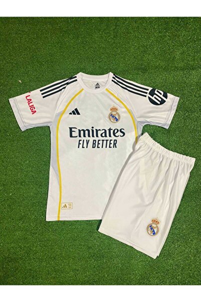 BYSPORTAKUS Real Madridd 2025-26 Yeni Sezon Kylian Mbappe İç Saha Çocuk Forması