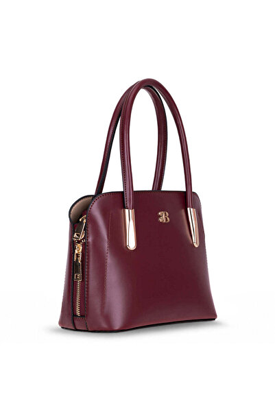 BloominBag Burkley Solenne Bordeaux Wine Pu Leather Women's Hand and Shoulder...