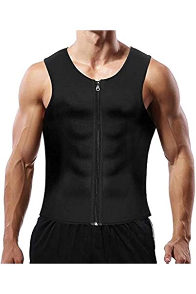 GENERAL Men Sauna Sweat Vest Weight Loss Waist Trainer Vest for Men, Hot Neop...