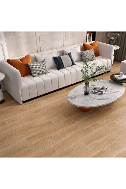 BAMI NETWORK Autocolant pardoseala PVC culoare naturala 91.4x15.2cm