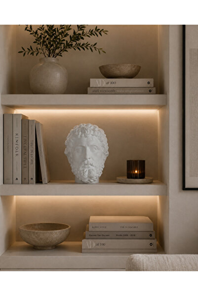 3DO Products Marcus Aurelius Büst Heykel – Stoacı Roma İmparatoru Dekoru