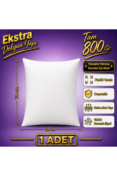 MVG CONCEPT 1 Adet 50 x 70 cm Boncuk Elyaftan Yapılmış Yastık