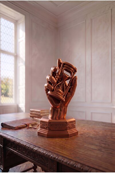 formera3D Memento Mori Kişiye Özel Dekoratif 3D Baskı Heykel - Kum Saati Figü...