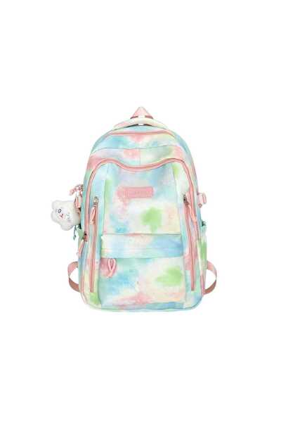 JMSD Ghiozdan Școlar și Casual pentru Fete, Model Tie-Dye Pastel, Impermeabil...