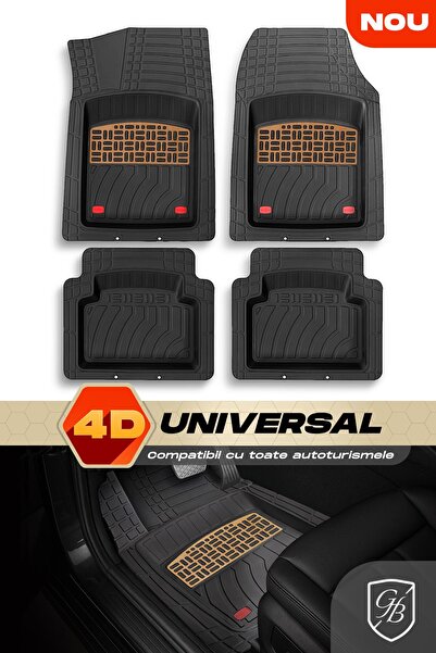GIOVANNI BUTTİ Covorașe auto 4D, Set 5 piese, Universal, Maro