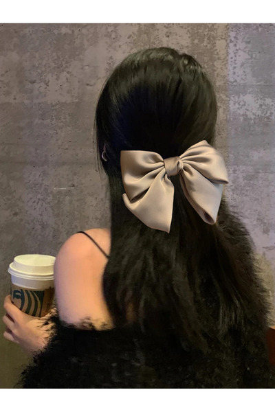 Take Two By Styli Beige Bow Hair Clip