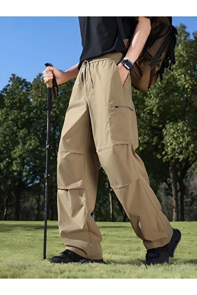Take Two By Styli Men Beige Cargo Pants