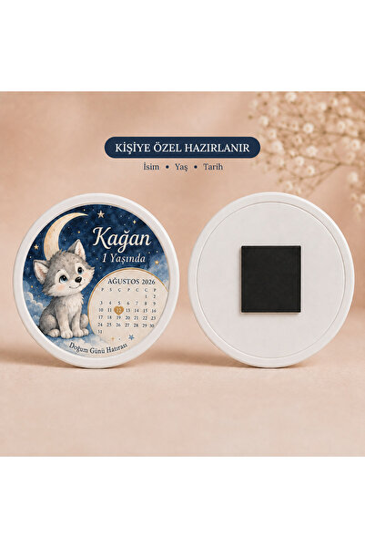 Sultan magnet hediyelik 20’li Kişiye Özel Takvimli Çocuk Doğum Günü Magneti 5...