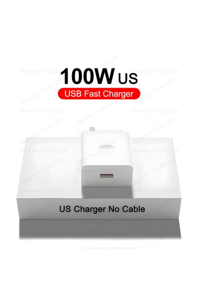 Choice7 US Charger no Cable For Oneplus 100W SuperVOOC USB Fast Charger For O...