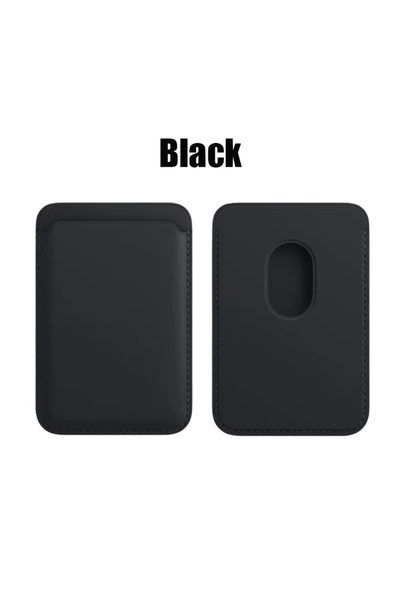 Choice4 black Leather Wallet Case Magnetic Card Holder Macsafe Phone Stand fo...