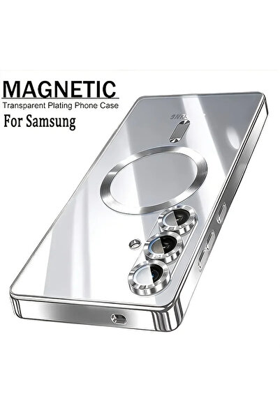 Choice Galaxy A57 Silver Transparent Plating Magnetic Phone Case for Samsung ...