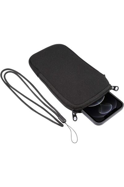 Choice Black Mens Women Universal Shoulder Strap Neoprene Zipper Mobile Phone...