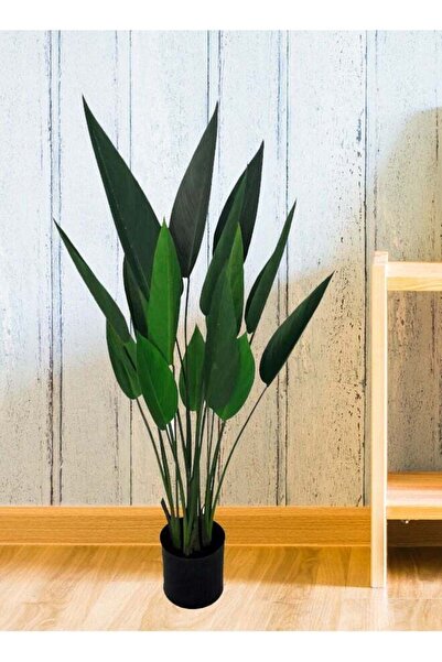 DRAMA HOME Artificial Banana Tree for Decoration in Green/Black Pot 105cm