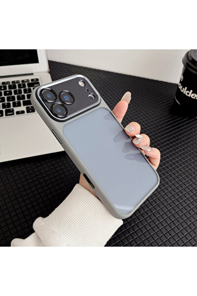 Choice12 iPhone17 Pro Max GRAY Luxury Solid Color Matte Border Translucent Ba...