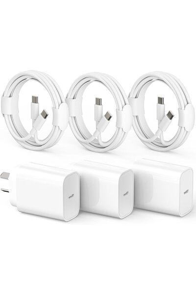 Choice 3PCS AU Australian standard charger 3Pack 20W Charger, USB C Charger w...