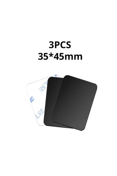 Choice7 3PCS Black 35x45 Magnetic Metal Plate Sticker Rings For Car Phone Hol...