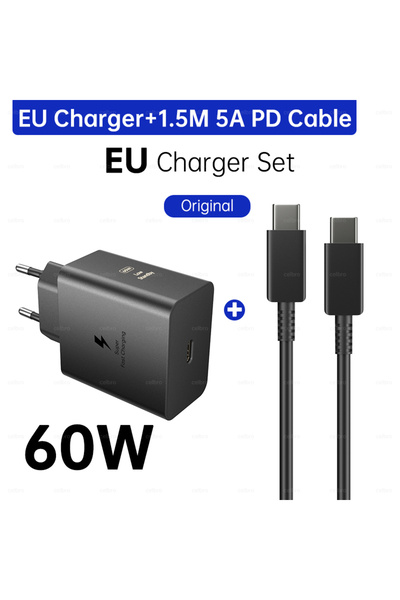 Choice4 SAMSUNG EU and 1.5M Cable S26 Ultra Original 60W Charger PD Type C Ad...