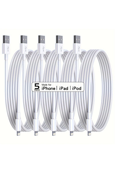 Choice5 1m 5PCS White 5/10PCS MFi Certified UsB Charger Cable for iPhone 14 8...