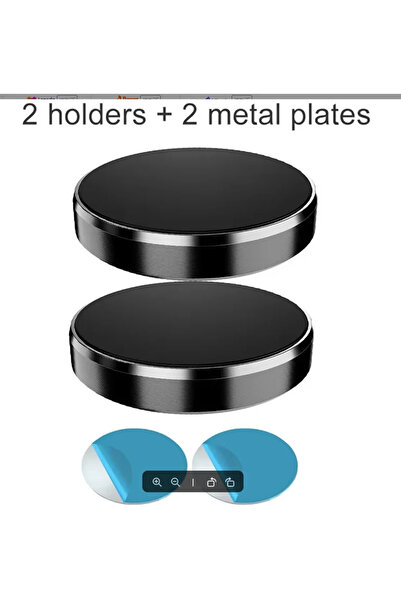 Choice4 2pcs Black Universal Magnetic Car Phone Holder Dashboard Windshield M...