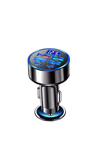 Choice 2PD 4USB 6 in 1 USB C Car Phone Charger Adapter with Voltage Display D...