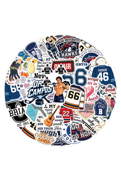 Choice 54PCS 54PCS Briar University Off Campus Stickers Hockey Romance Book Q...