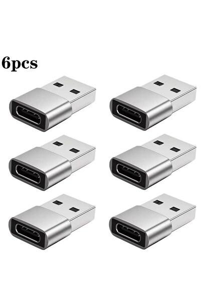 Choice5 Silver(6pcs) USB to USB-C Adapter USB-C Converter USB-C Female to USB...