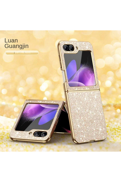 choice2 Galaxy Z Flip5 Gold Plating Bling Glitter Phone Case For Z Flip 7 fe ...