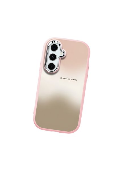 SLIMFELT Samsung Galaxy S24 FE Uyumlu Pembe-Kahverengi Gradyan Yazılı Silikon...