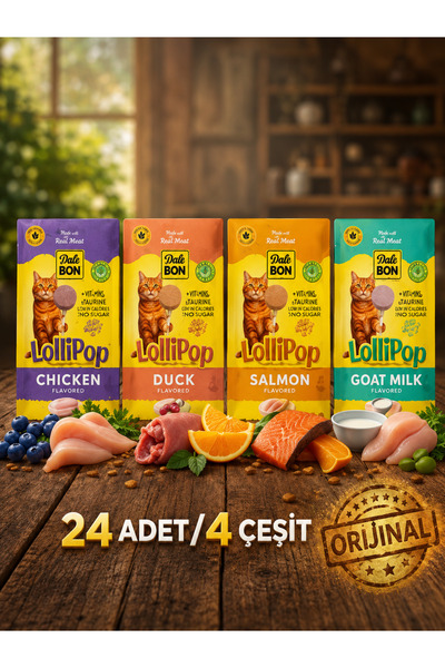 Delibon Lolipop Kedi Ödül Maması 4 adet karisik