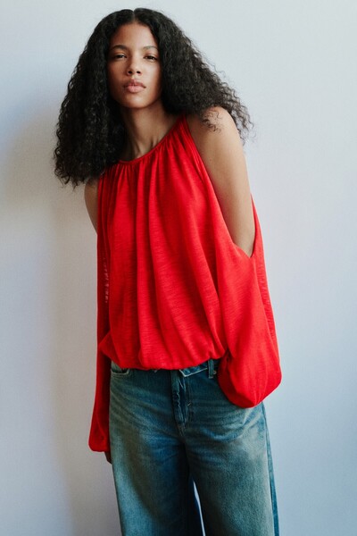 Pull & Bear Büzgülü oversize triko