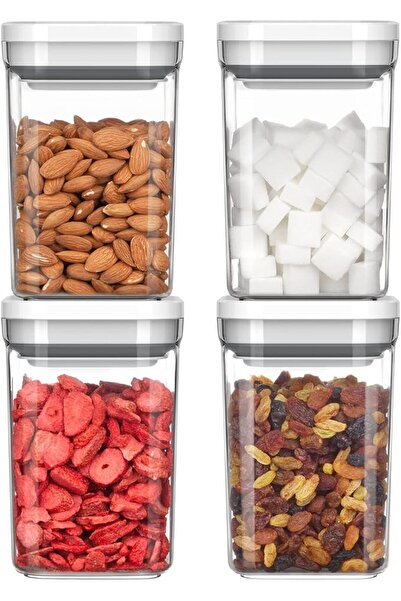 GENERAL MR.SIGA 4 Pack Airtight Food Storage Container Set for Pantry Organiz...