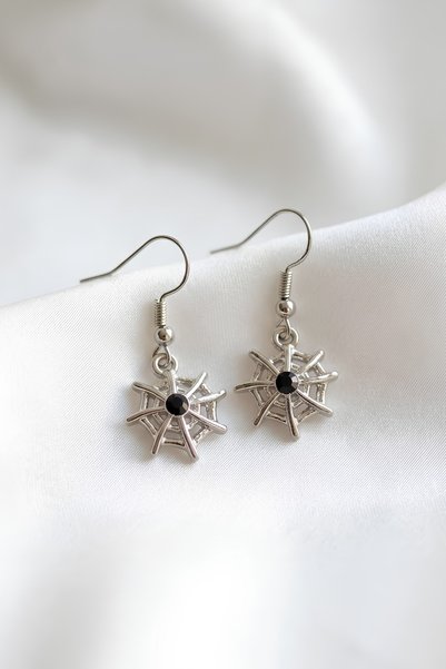 Elifsu Jewelry أقراط بتصميم سبايدر، أقراط من حجر الزركون، أقراط على الطراز ال...