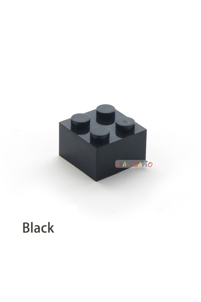 Choice12 Black 60pcs 60pcs DIY Building Blocks Thick Figures Bricks 2x2 Dots ...