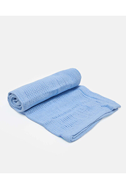 REDTAG Blue Knitted Blanket